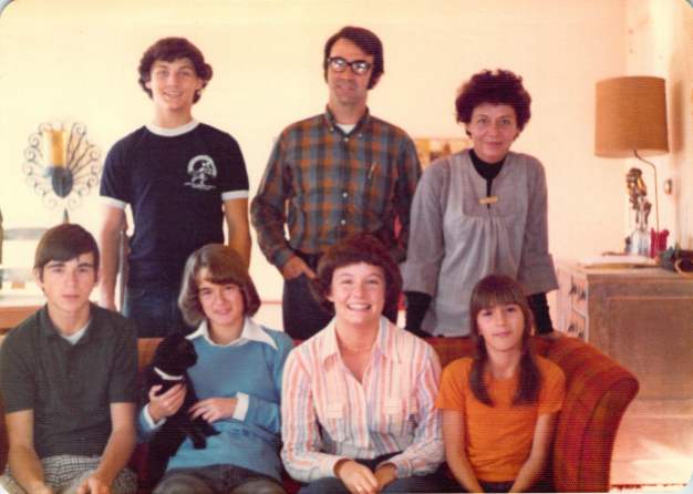The Iversen-Smyth Family, in 1976 Top left to right: Terry Smyth, Jack Iversen, Joan Smyth Iversen Bottom left to right: Tod Iversen, Kristen Iversen, Nancy Smyth, Jill Iversen
